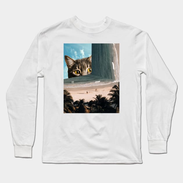 Slanted Beach Long Sleeve T-Shirt by mrmattmccarthy